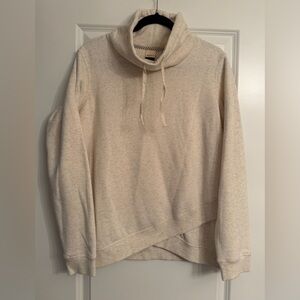 Roxy Women's Cream Cowl Neck Pullover with Drawstring
